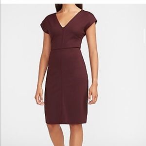 Express Seamed Vneck Sheath Dress